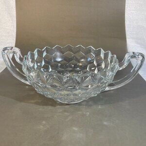 Fostoria American Glass Serving Bowl/Centerpiece Double Handled (297)